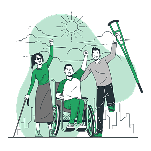 助残日残疾人为得到社会提供具体的帮助和服务而高兴