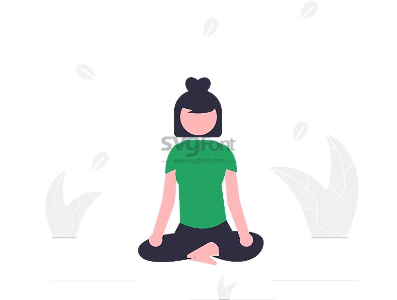 一位盘腿而坐在冥想/瑜伽的女性