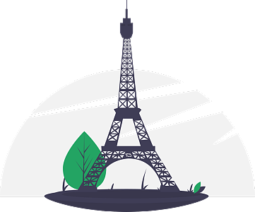 艾斐尔铁塔矗立在法国巴黎市战神广场上