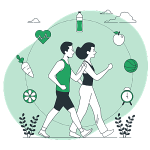 男人和女人的健康生活方式是按时作息、做运动、多喝水、多吃蔬菜水果