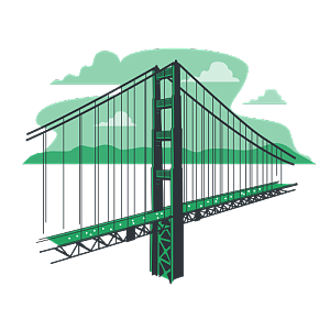 金门大桥的桥塔设有四道横梁使桥体更牢固