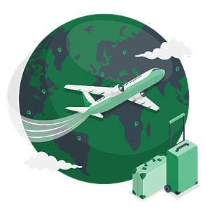 国际航班载着世界各国旅客飞遍全球